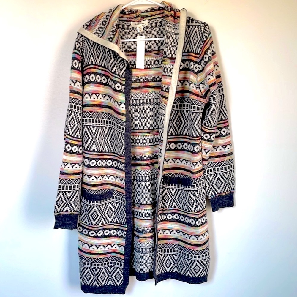 NWT Monteau multi-colored oversized sweater